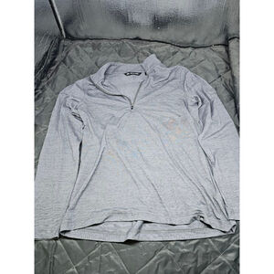 TravisMathew Men’s Medium Gray Heather 1/4 Zip Pullover Golf Athletic Top M